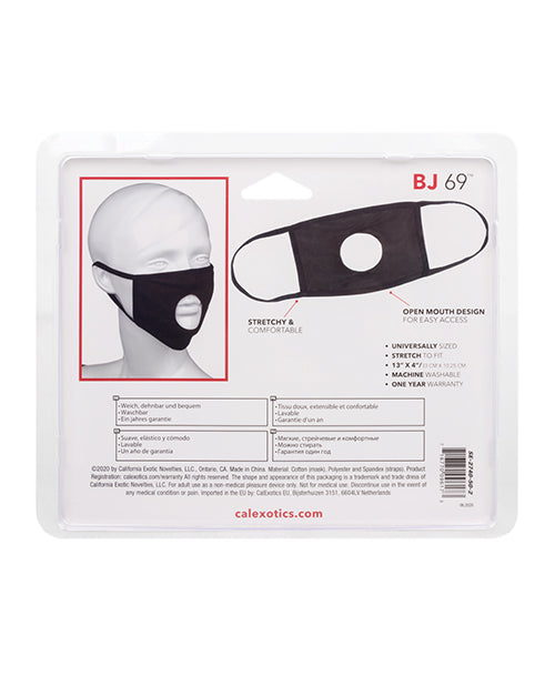 Foreplay Accessories Bj 69 Open Mouth Mask - Black