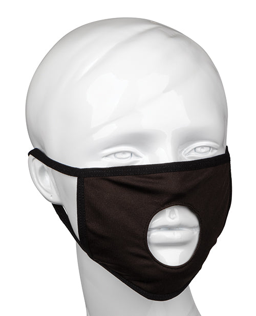 Foreplay Accessories Bj 69 Open Mouth Mask - Black